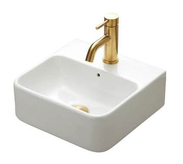 Lavabo 1020 håndvask 35 x 35 cm m/hanehul, hvid